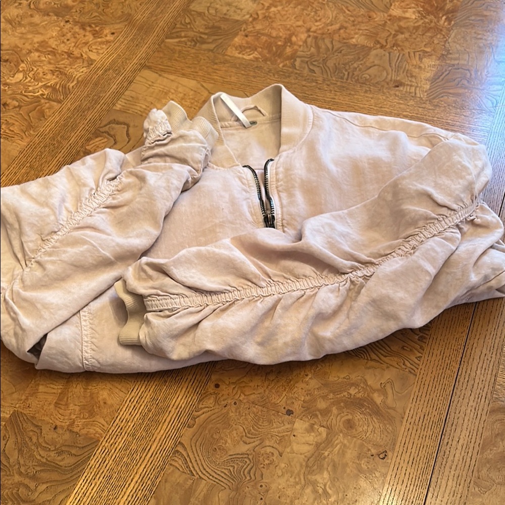 Free People Cream Bomber Jacket - Picture 14 of 14